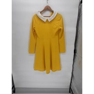 For G and PL Sz M Fit-N-Flare Madeline Yellow With White Collar Dress Cosplay